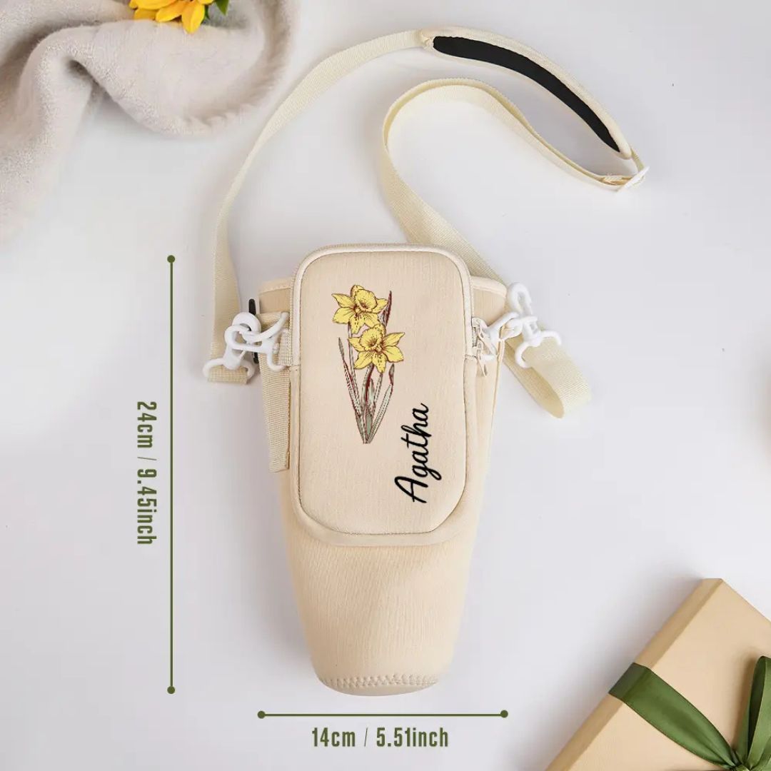 10- Colorful Flower Stanley Tumbler 40oz Bottle Carrier Bag